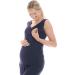 Herzmutter Maternity Homewear Set - 3 Piece Nursing Pyjamas - Pregnancy Wellness Set - XL Dark Blue - Buy Online on SooperMarket.com