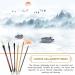 6-Piece Chinese Calligraphy Brush Set with Roll-Up Holder - Ideal for Painting, Writing, Watercolor, Sumi, Kanji Art - Buy Online on SooperMarket.com