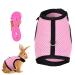 Tibapla adjustable rabbit dishes with elastic leash tow leash for small animals mesh rabbits dishes kitty dishes and leash for bunny cat pet pet small animal (pink m) m pink