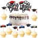 POFIBO 28 Pieces Graduation Cake Toppers Graduation Cake Toppers Cupcake Toppers Graduation Gadget Decorations