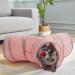 SunStyle Home 3-Way Cat Tunnel Toy with Peek Hole and Ball - Pink - Buy Online on SooperMarket.com