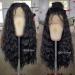 QD-Tizer Loose Curly Synthetic Lace Front Wig for Black Women - Long Black Curly Hair with Baby Hair, Heat Resistant, 180% Density - Buy Online on SooperMarket.com