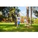 60ft Slackline Kit with Training Line, Tree Protectors, High Grade Ratchet, Arm Trainer, Instruction Booklet, Carry Bag - Green | Perfect Slackline Set for Kids and Adults - Buy Online on SooperMarket.com