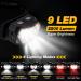 GOANDO Rechargeable 2500 Lumen LED Headlamp 2 Pack | Waterproof with Red Light Sensor Mode | Ideal for Running, Cycling, Camping - Buy Online on SooperMarket.com