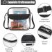 Moko Station Approved Clear Crossbody Bag | Transparent Adjustable Shoulder Bag for Sports Games & Concerts - Black 25.5x10.5x5 cm - Buy Online on SooperMarket.com
