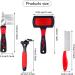 4-Piece Pet Grooming Set: Dematting Comb, Slicker Brush, Steel Comb - Dog & Cat Grooming Tools - Buy Online on SooperMarket.com