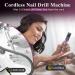 Portable Cordless Electric Nail Drill - Rechargeable Machine for Acrylic, Gel, and Natural Nails - Manicure Pedicure Tool in Gray - Buy Online on SooperMarket.com