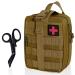 Crisis first help bag empty molle tactical edc ifak pouch suitable for outdoor first aid belt bag camping gadgets set EPA application bag travel pharmacy motorcycle khaki