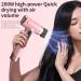 Hair Dryer with Diffuser Powerful Ionic Blow Dryer with 20W Plug for Fast Drying Travel Hair Blow Dryer Portable Rechargeable USB Cordless Hair Dryer for Home Dormitory (US) US Pinks - Buy Online on SooperMarket.com