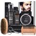 Beard Growth Kit-6 in 1 Beard Grooming Kit with Beard Oil  Beard Balm  Beard Wash  Brush  Comb and Shaving Scissors  Beard Care Kit Gifts for Men Father Dad Husband Boyfriend Brother Son Him
