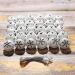 Zsail Christmas Bells 30 Pieces Jingle Bells with Snowflake Cutout 1.6 Inch/ 40 mm Christmas Craft Bells for Christmas Trees and Home Decorations (Silvery)