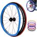 Silicone Wheelchair Push Rim Covers 1 Pair Non-Slip Wheelchair Hand Push Cover Rear Wheel Grips Cover Wheelchair Rear Wheel Cover for Improve Grip and Traction (Color : Blue Size : 24inch) 24inch Blue