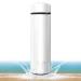 GoThermo | Multi-Purpose Travel Tumbler | Fruit Infuser Flask | Tea Infuser Water Bottle | Coffee Thermos | Hot & Cold Double Wall Stainless Steel Mug | by WTC LLC (Angel White)