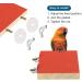 Patikil Bird Perch Stand - Wooden Platform Playground for Small Birds Parrots Lovebirds & Budgies - Paw Grinding & Cleaning Accessories in Red - Buy Online on SooperMarket.com