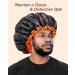 Mikimini XL Black Shower Hoods 2-Pack | Waterproof Reusable Hair Protection for Long Hair | Double-Layer Design with Bright Orange Rim - Buy Online on SooperMarket.com
