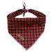 Lionet paws Christmas Bandana for dog headscarf dog hill towel triangular scarf for small medium -sized and large dogs L (1 -pack) black & red cart