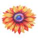 PRETYZOOM Sunflower Art Decor Iron Sunflower Hanging Ornament Sunflower Wall Decor