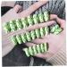 3set Detachable Long Coffin False Nails with Designs Press on Nails Wearable Fake Nail Decor Full Cover Art Tips - Buy Online on SooperMarket.com