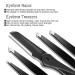 HOCOSY 7 in 1 Eyebrow Tweezers Set - Stainless Steel Precision Kit for Trimming and Shaping Eyebrows with Travel Case - Buy Online on SooperMarket.com