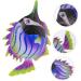 ABOOFAN 1pc Decorative Fish Wall Hanging Ornament Metal Fish Wall Art Wall Hanging Decoration The Fence Iron Purple 26x16.3cm - Buy Online on SooperMarket.com