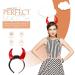 FOMIYES Halloween Headband: Devil Horns Headband: LED Devil Horns Headwear - Red Glowing Devil Horns Devil Costume for Halloween Party Cosplay One Size - Buy Online on SooperMarket.com