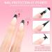 Shop 240PCS French Tips Gel x Nail Tips - Long Coffin Press On Nails in Black-Natural White | Pre-Applied Tip Primer & Base Coat for DIY Nail Extensions - Buy Online on SooperMarket.com