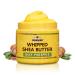 AKWAABA Whipped Shea Butter (Gold Pineapple) 12 oz - Body & Hair Moisturizer - With Raw Shea Butter from Ghana - Rich Vitamins A and E - Natural Yellow