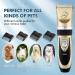 Electric Dog Clippers Cordless Dog Trimmer Low Noise | Pet Grooming Kit Rechargeable & Fast Charging Dog Grooming Clippers with 4 Combs | Professional Cat Hair Trimmer for Dogs Cats Horses Green - Buy Online on SooperMarket.com