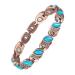 EnerCoppeX Copper Magnetic Bracelet for Women - Turquoise Jewelry with 3500 Gauss Magnet (COB-0175)