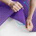 LFS 31.5 inch Hangable Yoga Mat - 10mm Extra Wide & Thick, Non-Slip Exercise Mat with Band & Yoga Bag - Purple - Buy Online on SooperMarket.com
