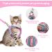 NiCoLa Escape-Proof Cat Harness Set | Reflective Strip | Adjustable Soft Harness for Small Cats (Pink&Green, S) - Buy Online on SooperMarket.com