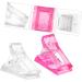 Mikinona Manicure Tools 48 pcs Finger Tip Fixing Clamps and UV Accessories Gel Curve Manicure Quick Poly A Salon Home Kit Tool Pink Nails Forms Clips Art Fixation Pinching Fiberglass 1 count (Pack of 1) White Pinkx4pcs - Buy Online on SooperMarket.com