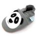 Dotty Fish Soft Leather Baby Shoes for Boys. Toddler Shoes. Non Slip. Animal Designs for Boys and Girls. 0-6 Months - 4-5 Years 2-3 Years Grey and White Panda
