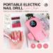 SAVILAND Electric Nail Drill - 40000RPM Professional Pink Nail Filer with 13 Bits for Acrylic Gel & Dip Nails | Home Salon Tool - Buy Online on SooperMarket.com