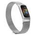 KOREDA Compatible with Fitbit Charge 5 Bands for Women Men, Stainless Steel Mesh Loop Adjustable Magnetic Wristband Strap Replacement for Fitbit Charge 5 Advanced Fitness & Health Tracker (Silver)