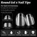 LuckForever 300pc Oval Gel Nail Tips - Short Clear Press On Nails for Acrylic Extensions | Full Cover Soft Gel Fake Fingernails - Buy Online on SooperMarket.com