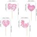 Cyodoos 24 Pcs Happy Mothers Day Cupcake Toppers Glitter Cake Toppers Cupcake Heart Mother Happy Birthday Party Supplies Decorations Pink - Buy Online on SooperMarket.com