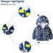 JinBei Toddler Kids Hooded Jacket - Waterproof Windbreaker Coat for Boys | 1-7 Years - 120 Bleu - Buy Online on SooperMarket.com