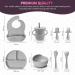CHEEKYCHOPS 9 PCS Baby Weaning Set & Ebook - Slate Grey | Baby Plate, Bib, Cup, Bowl, Spoon & Recipe Ebook - Buy Online on SooperMarket.com