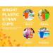 Arrow Home Products Sip A Cup with Built in Straw 10oz 6pk - BPA-free Stackable Kids Straw Cups (Purple/Blue/Green/Orange) - Made in USA - Buy Online on SooperMarket.com