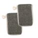 CANIGHT 2pcs Black Linen Soap Bag Cleaning Scrubber Soap Exfoliating Pouch Soap Scrubber Pouch Bubble Flax
