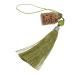 HEMOTON 1pc Green Sandalwood Incense Box Tassel Keychain Diffuser Pendant Hollow-Out Pedant Blush Cell Phone