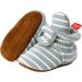 TMEOG Baby Booties Slippers - Infant Winter Boots for Boys & Girls 6-12 Months - Light Green Striped - Buy Online on SooperMarket.com