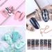 6-Piece Nail Art Plates Set - Stamping Stencils with Transparent Stamper & Scratch Tool | Plant & Animal Motifs for DIY Manicure - Buy Online on SooperMarket.com
