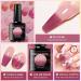 MEET ACROSS Pink Color Changing Gel Nail Polish Set - Mood Temperature Change Translucent Nude Pink Gel Polish with Foil & Crystal Accents - Buy Online on SooperMarket.com