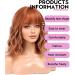 Wokestar Ginger Highlights Bob Wig | Curly Wavy Synthetic Wig with Neat Fringe for Women - Buy Online on SooperMarket.com