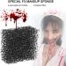 Halloween Makeup Blood Sponge Xmas Special FX Blood Scar Stubble Effects Wound Makeup Stipple Sponge Makeup Sponge Blenders with Different Size of Hole Black(Oversize Hole) - Buy Online on SooperMarket.com