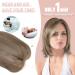 Short Bob Hair Topper for Women | Ash Light Brown with Highlights | Hair Volume Enhancement | 12 Inch Clip-in Wiglet | Fiber Hairpiece for Thinning Hair - Buy Online on SooperMarket.com