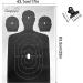 Shooting Targets Paper - 50 Sheets - 17x25 in - Silhouette Design - Ideal for Rifle, Gun, Airsoft - Includes 4 Metal Hinge Clips - Target Practice Essential - Buy Online on SooperMarket.com
