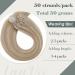 LAAVOO Microring Extensions - Real Hair Blond 50cm Cold Fusion Micro Loop Extensions (Ashblond #18/613) | 50g Package - Buy Online on SooperMarket.com